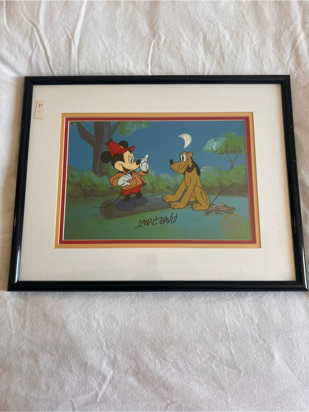 Disney limited edition Mickey & Pluto Framed Print - the pointer Marc Davis